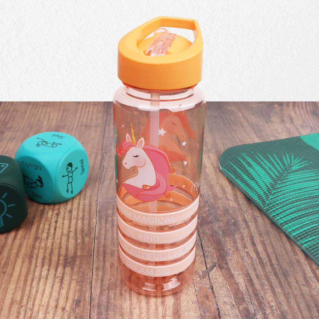 The Unicorn – water bottle with motivational wristband | 500 ml