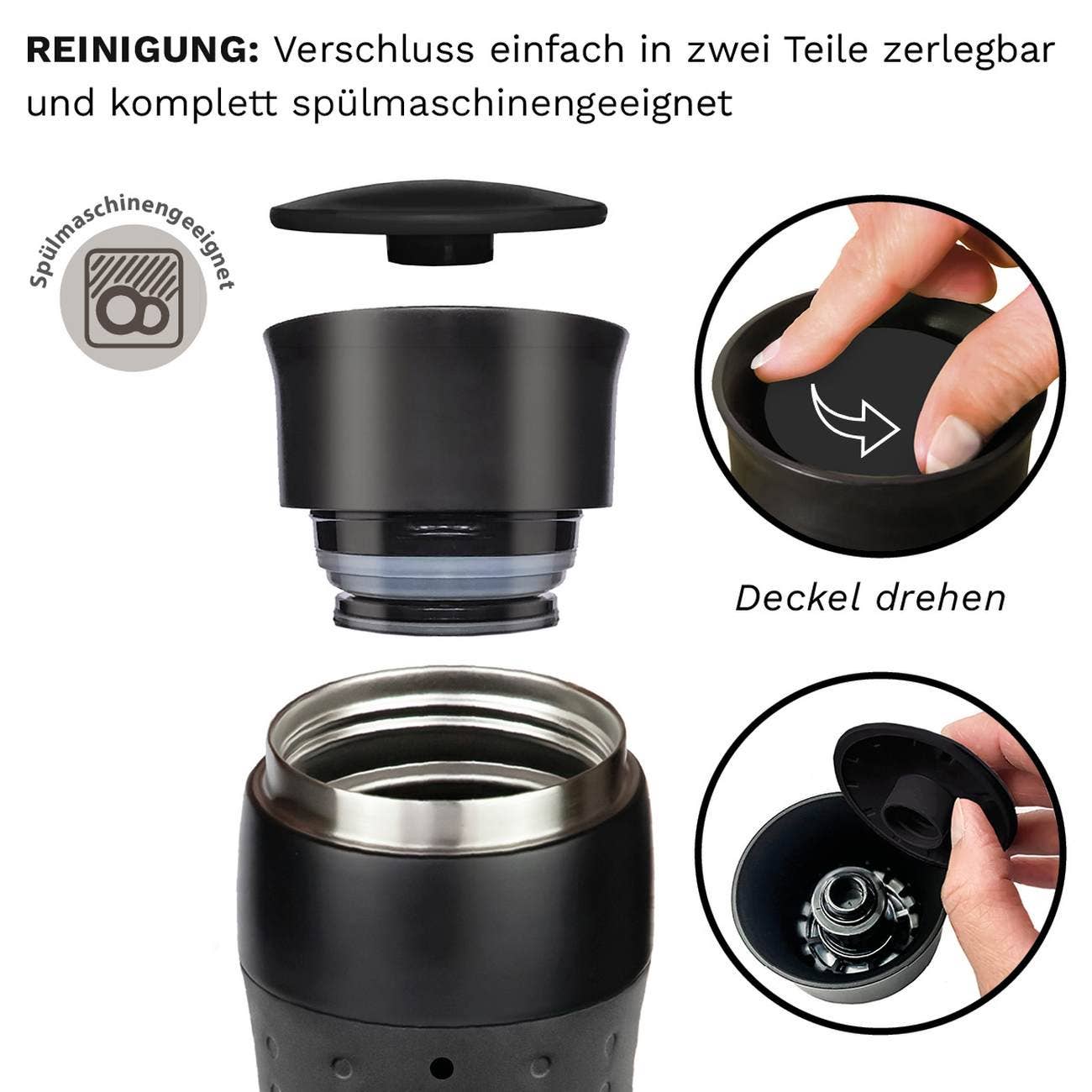 Creano Design Travel Mug 420 ml, Coffee to Go Mug